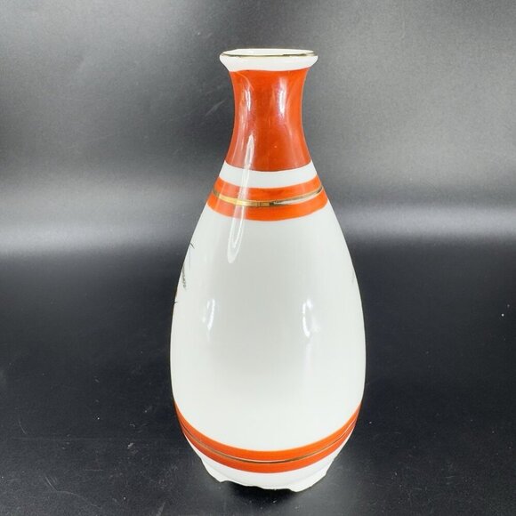 Vintage Kutani Sake Bottle Vase Floral Gold Pattern Porcelain Bud Vase Signed - Picture 7 of 12
